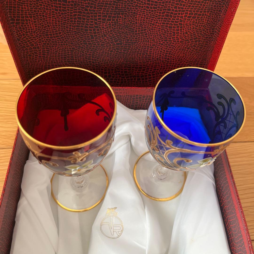 ラグーナ　ムラノ　グラス　ガラス製ワイングラスセット