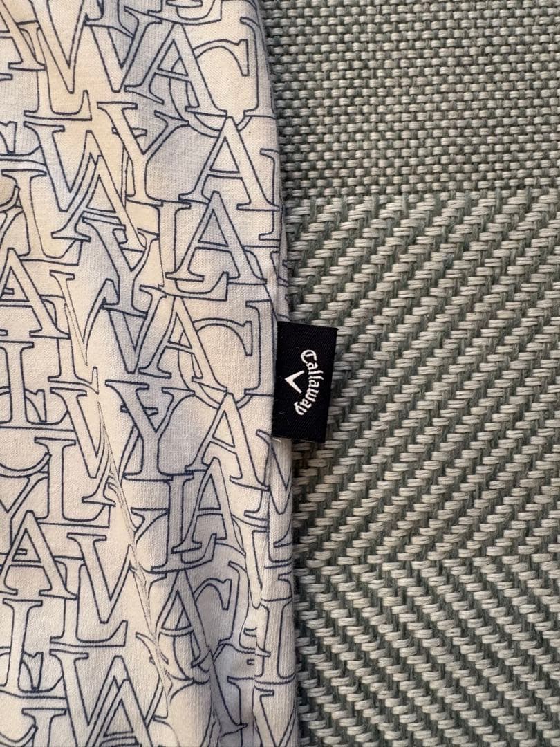 【新品】Callaway 長袖シャツ ホワイト/グレー　モックネック