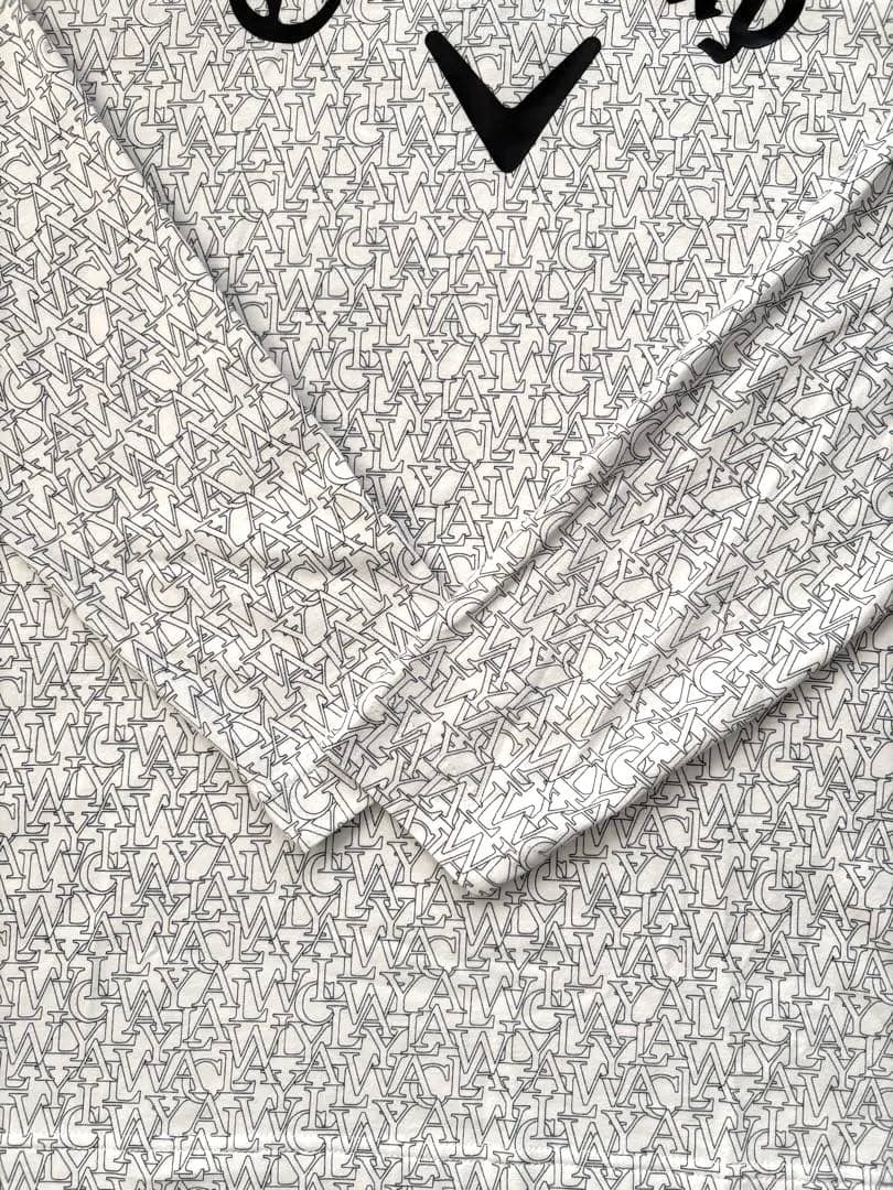 【新品】Callaway 長袖シャツ ホワイト/グレー　モックネック