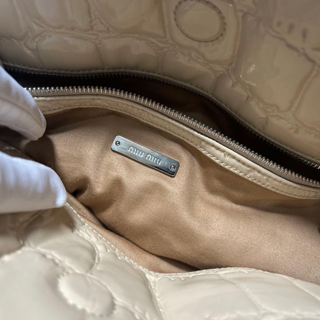 【希少モデル❗️】美品！vintage miumiu ハンドバッグ　ホワイト