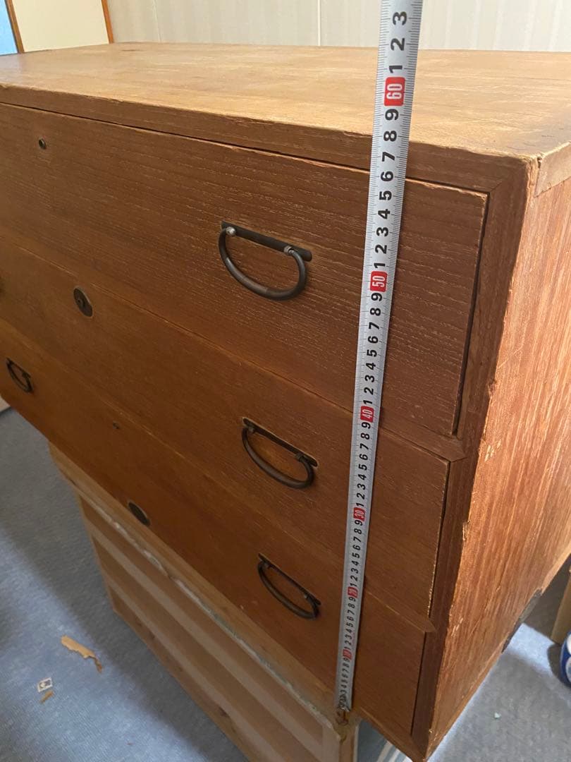 3段桐箪笥　アンティーク　チェスト　和箪笥　古家具