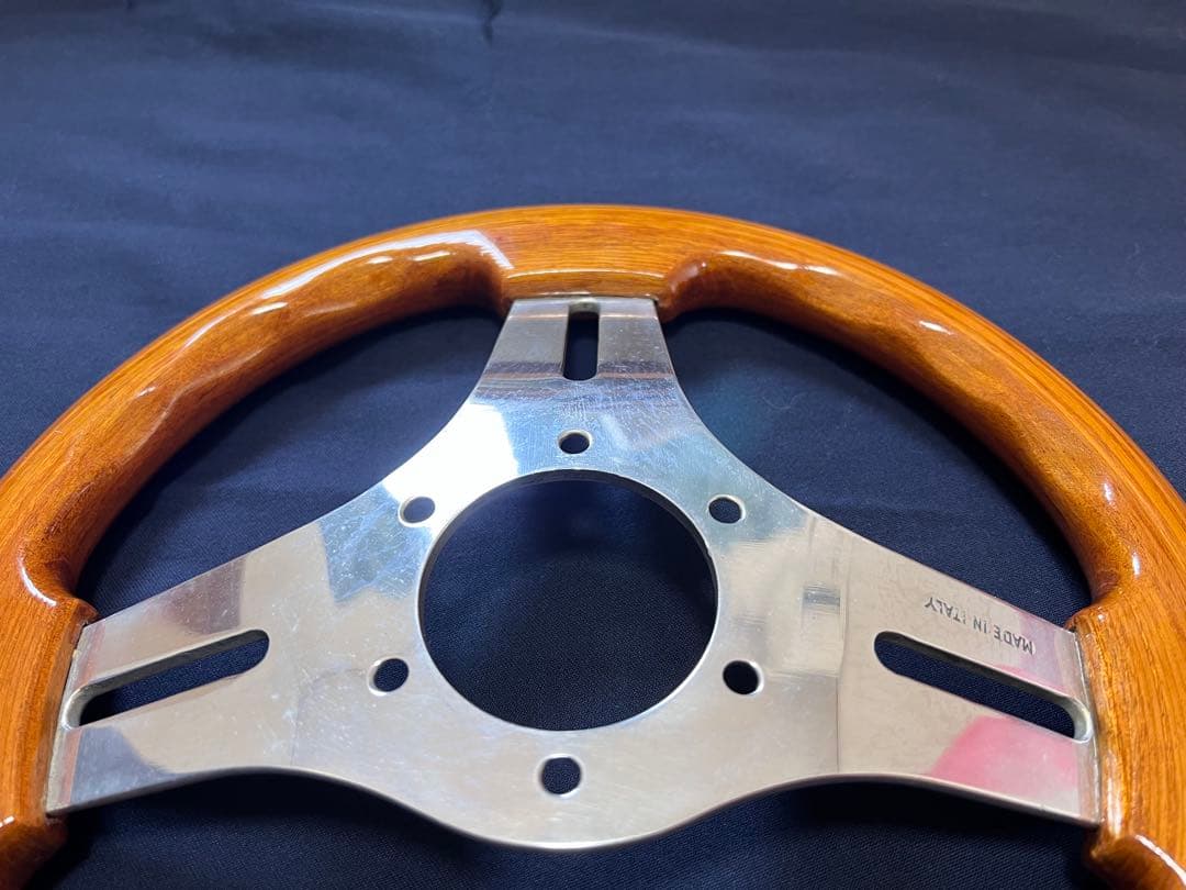 美品 OBA オバ 28パイ ステアリング ハンドル オバハン 旧車 ウッド