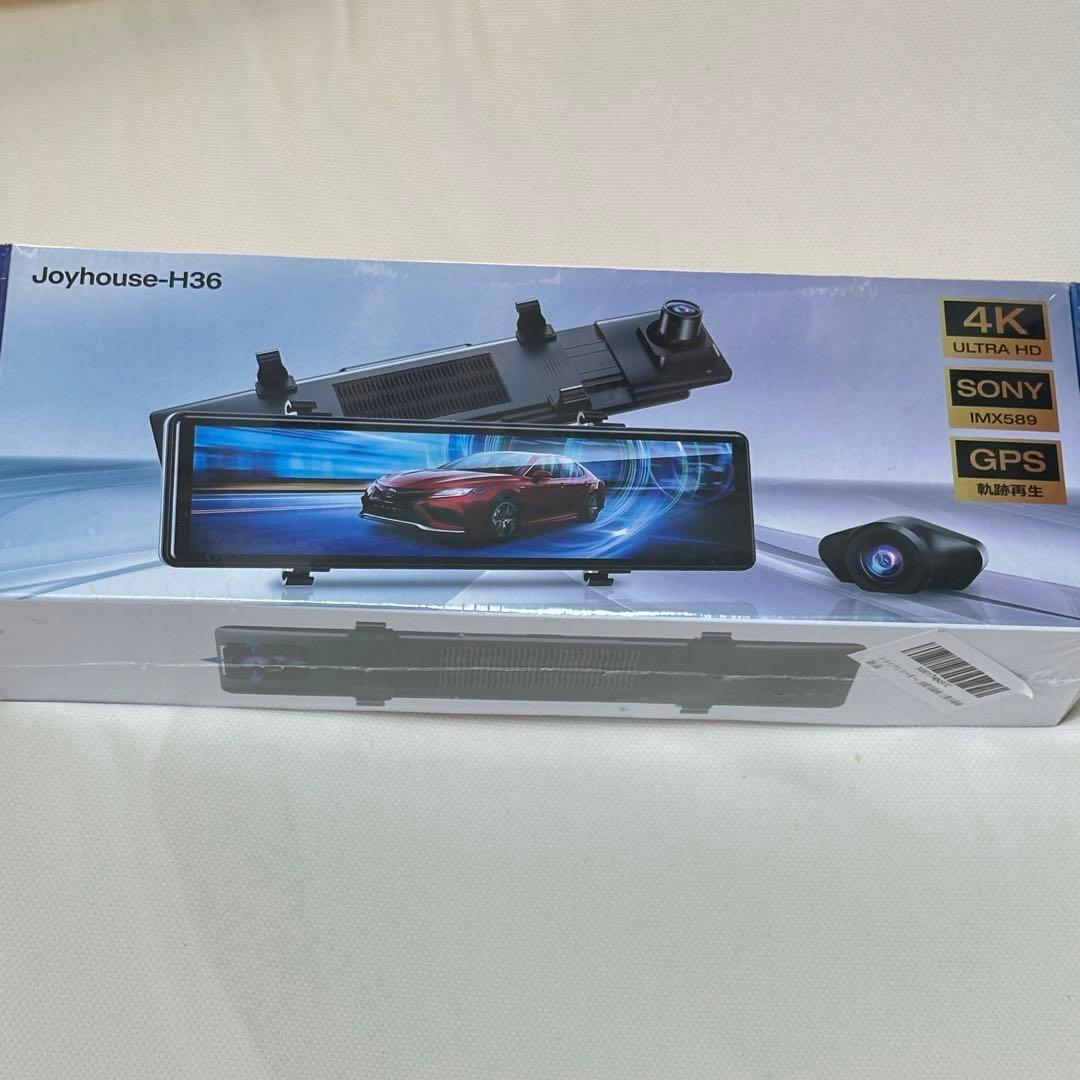 ドライブレコーダー ミラー型 4K 12インチIPS大画面 前後カメラ GPS