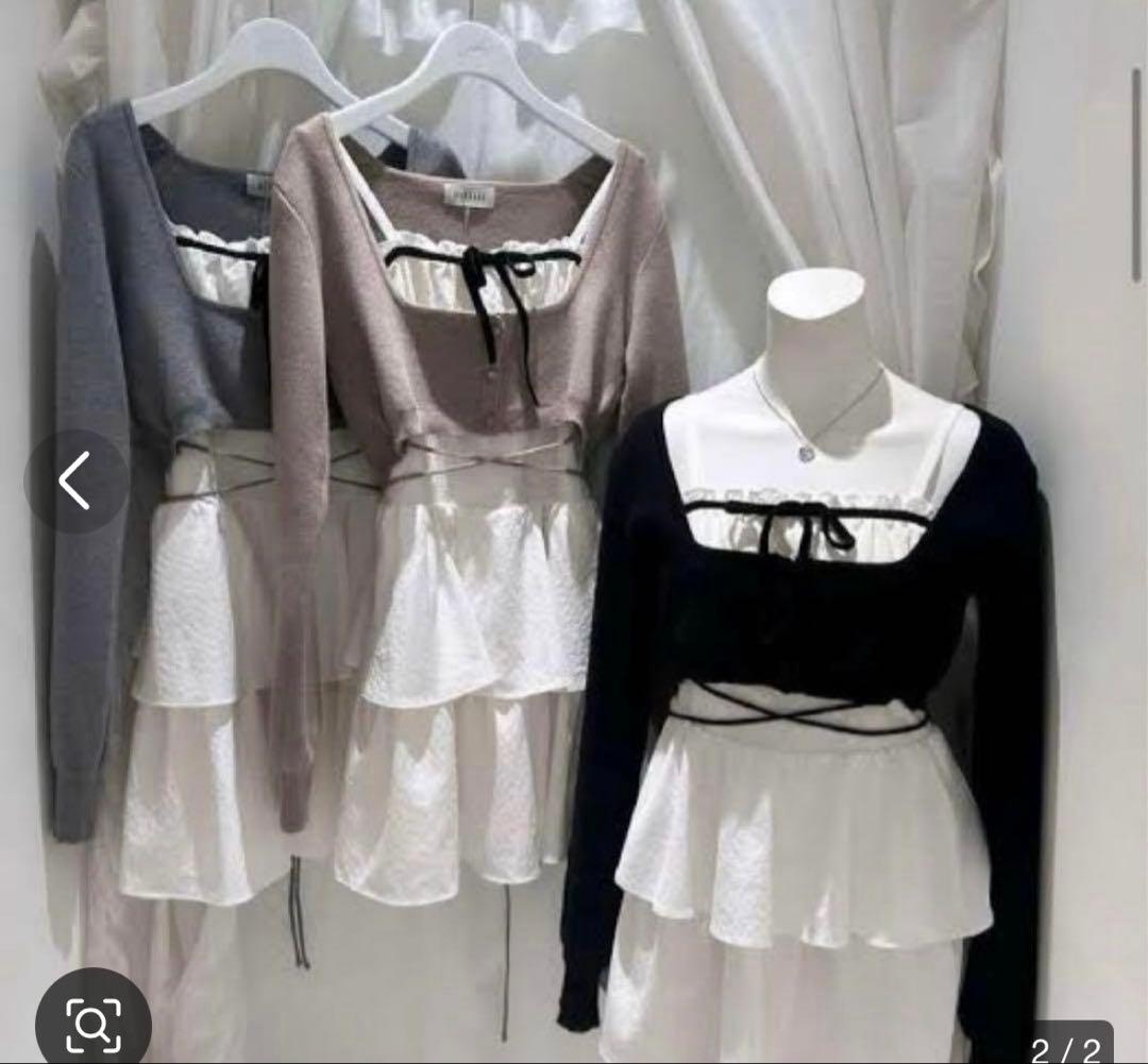 bubbles レイヤード ティアードワンピース