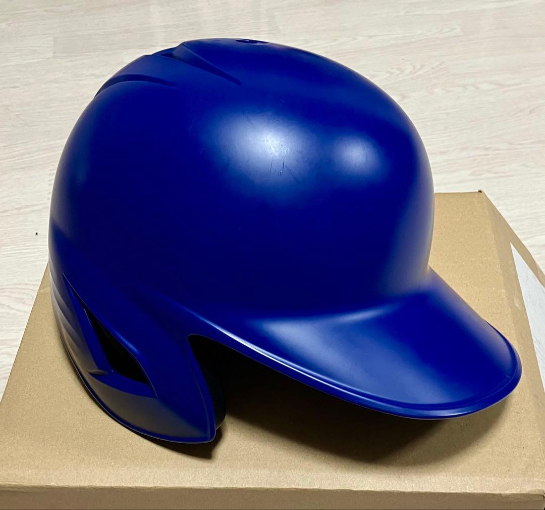 【美品】野球　軟式用ヘルメット　左打者用　片耳　ゼット　つや消し加工
