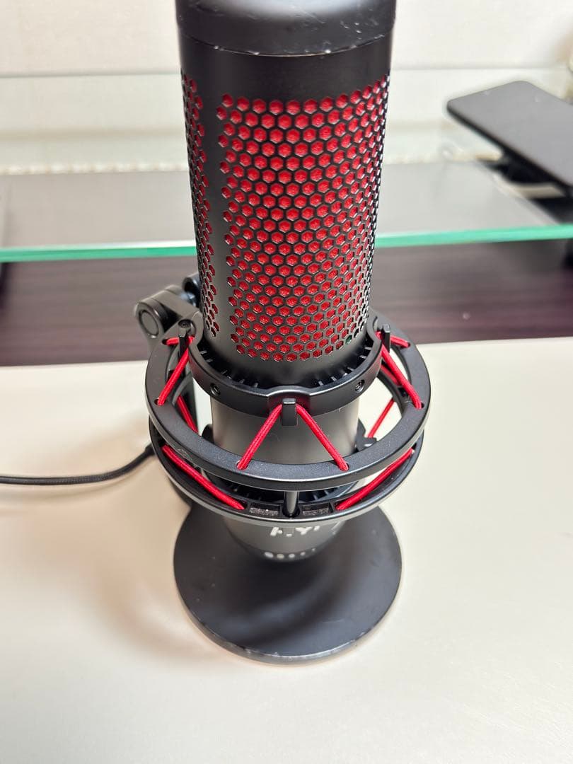 HYPERX QUADCAST コンデンサーマイク 赤黒USB接続　ゲーミング