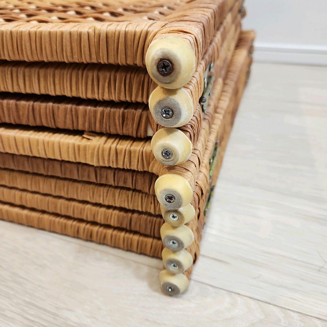 【2個セット】ペピー 軽量ついたてペットゲート ラタン調 折り畳みパーテーション