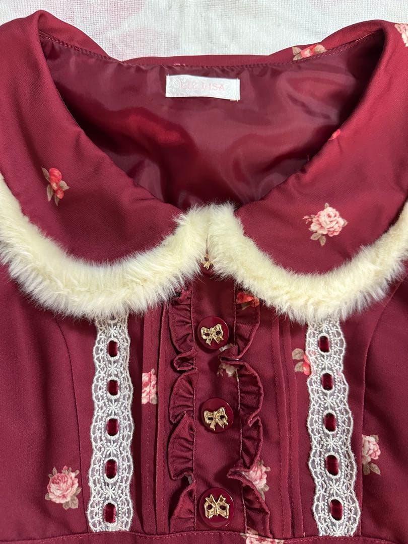 【専用】LIZ LISA ブックベア柄ワンピース ボルドー