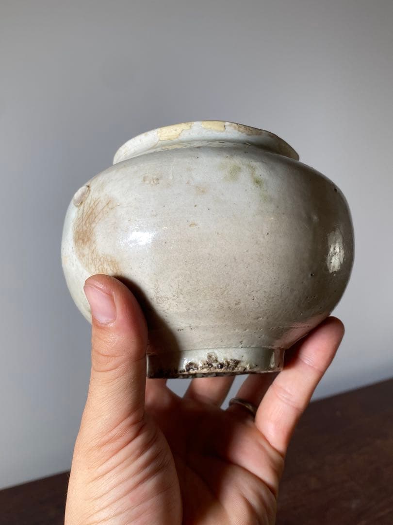 李朝　壺　小壺　白磁　花瓶　花生け