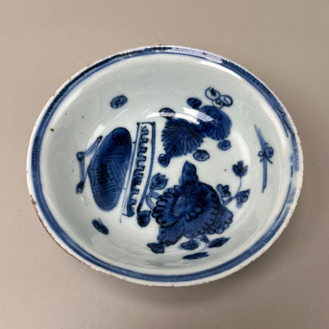 白磁　染付　李朝　朝鮮陶器　古伊万里　染付鉢　アンティーク白磁　古玩　１客