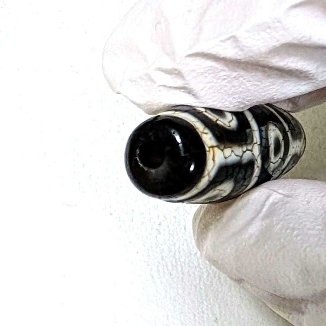 亀甲長寿九眼天珠（西蔵・老礦・龍紋）