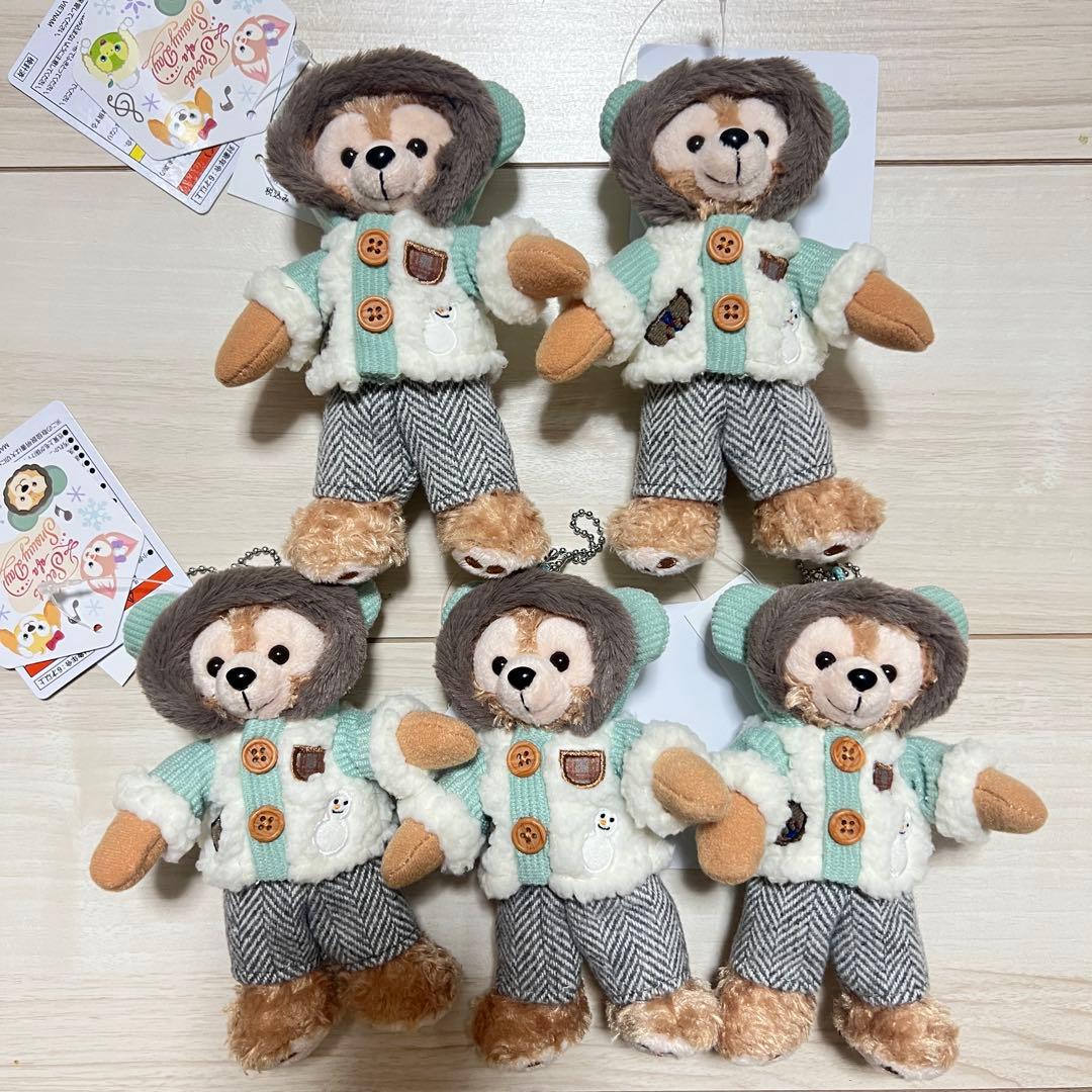 【新品未使用】シークレットオブスノーウィーデイ　ダッフィー ぬいば　5つ