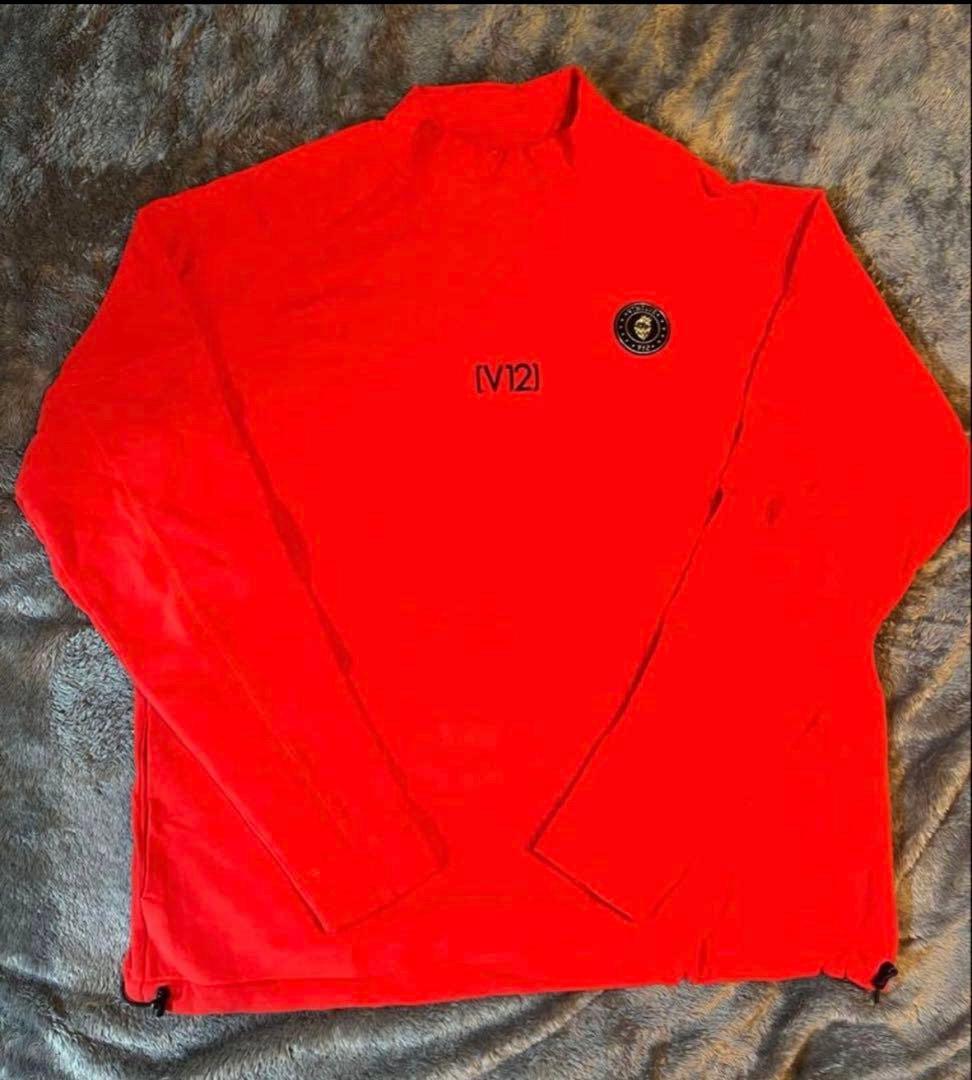 V12 ヴィトゥエルヴ 2024年モデル 起毛 ハイネックブルゾン レッド系