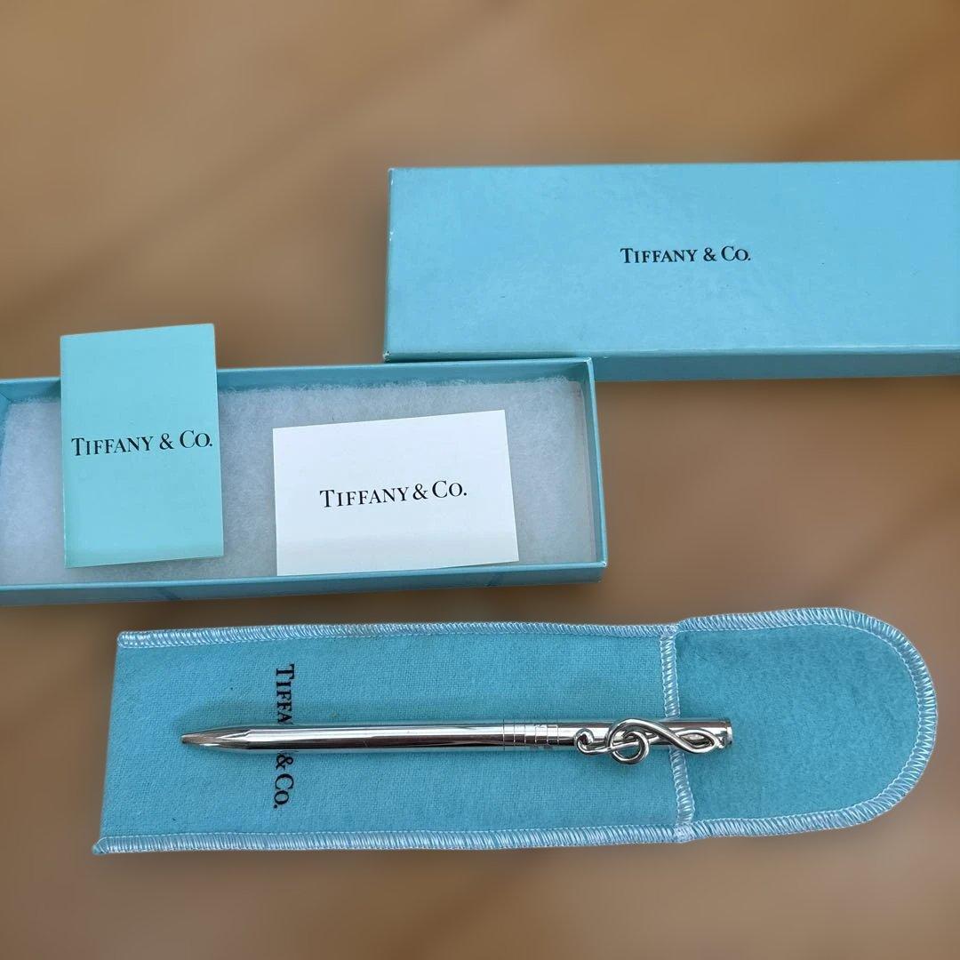 TIFFANY ＆ Co.シルバート音記号モチーフ　ボールペン ユーズド美品