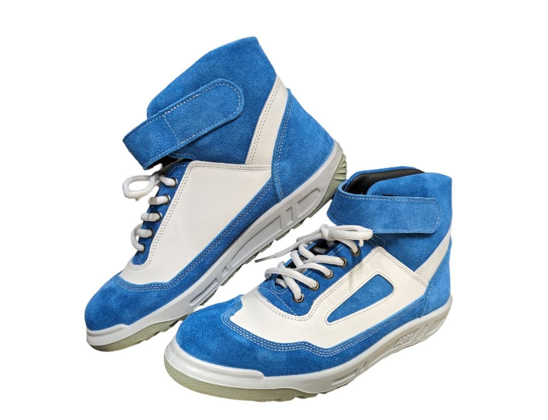 青木　安全靴　コバルトブルー×ホワイト