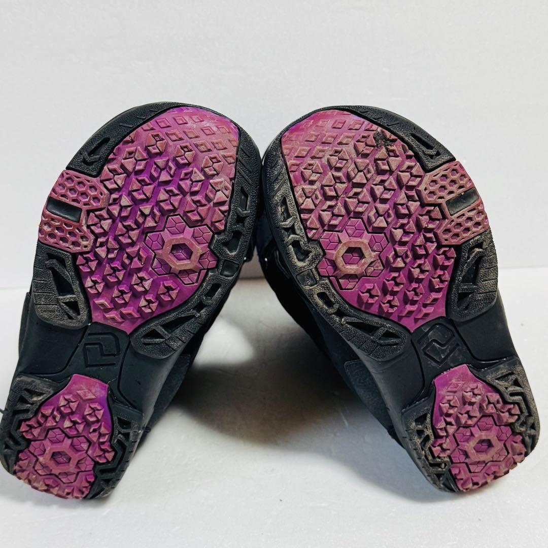 24.5cm スノーボードブーツ レディース DEELUXE 黒紫色 初心者