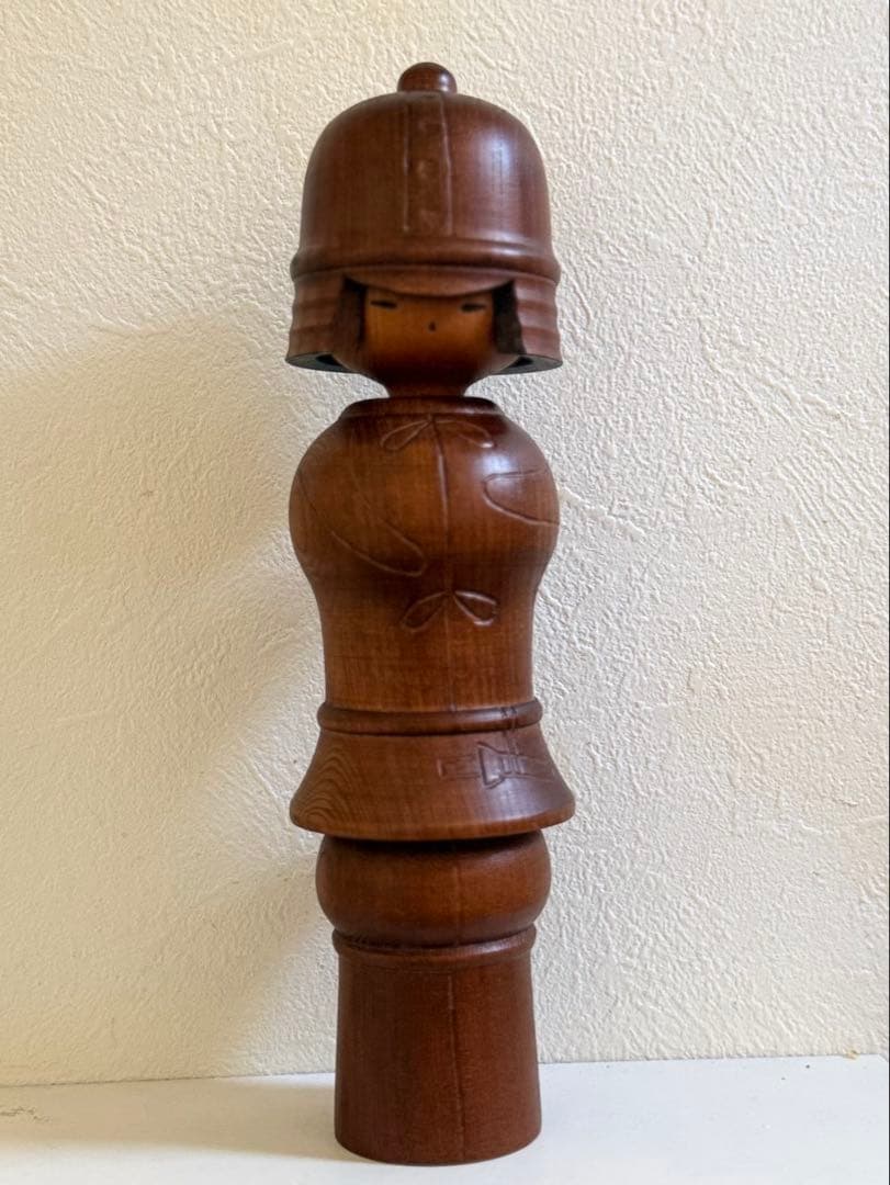 【希少・大型】創作こけし 関口三作 作「武人」高さ約27cm