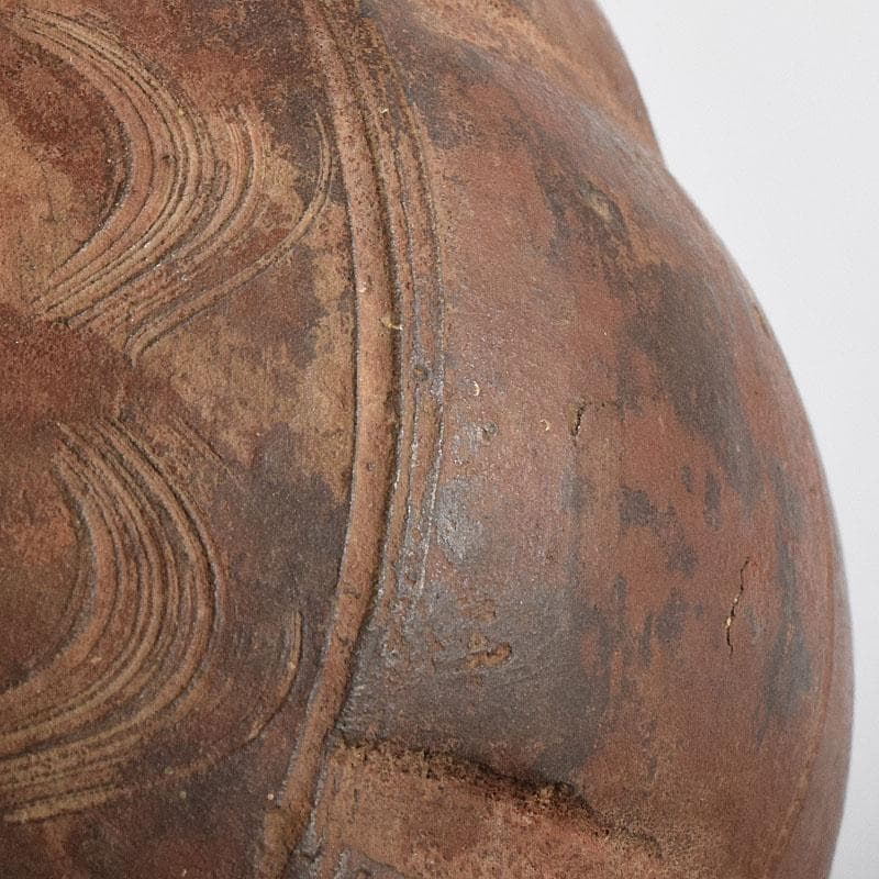 中国　古代　 土器　刻線文　壷　水甕　C　R8531