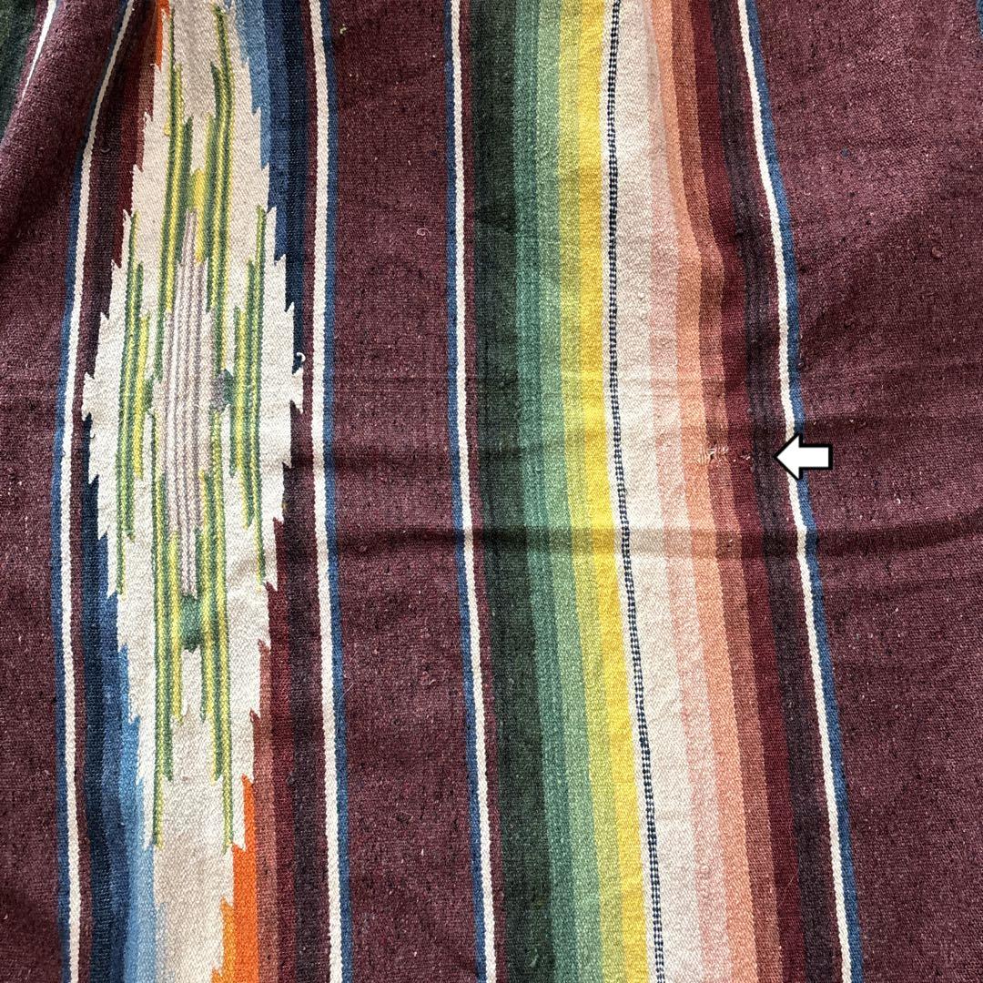 USヴィンテージ　メキシカンラグ　大判　マルチカバー　ブランケット　インテリア