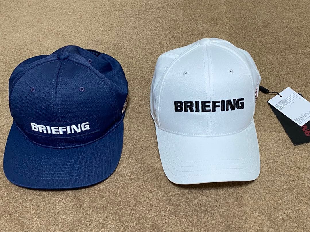 値下げ BRIEFING キャップ ネイビー ホワイト 2点セット ホワイト新品