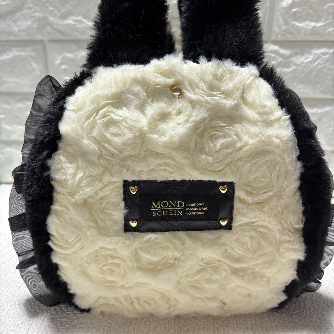 牡*中様 コヤンイサムチョン　フリルファーバッグ　黒　サンダーちゃん　ヒョウ柄