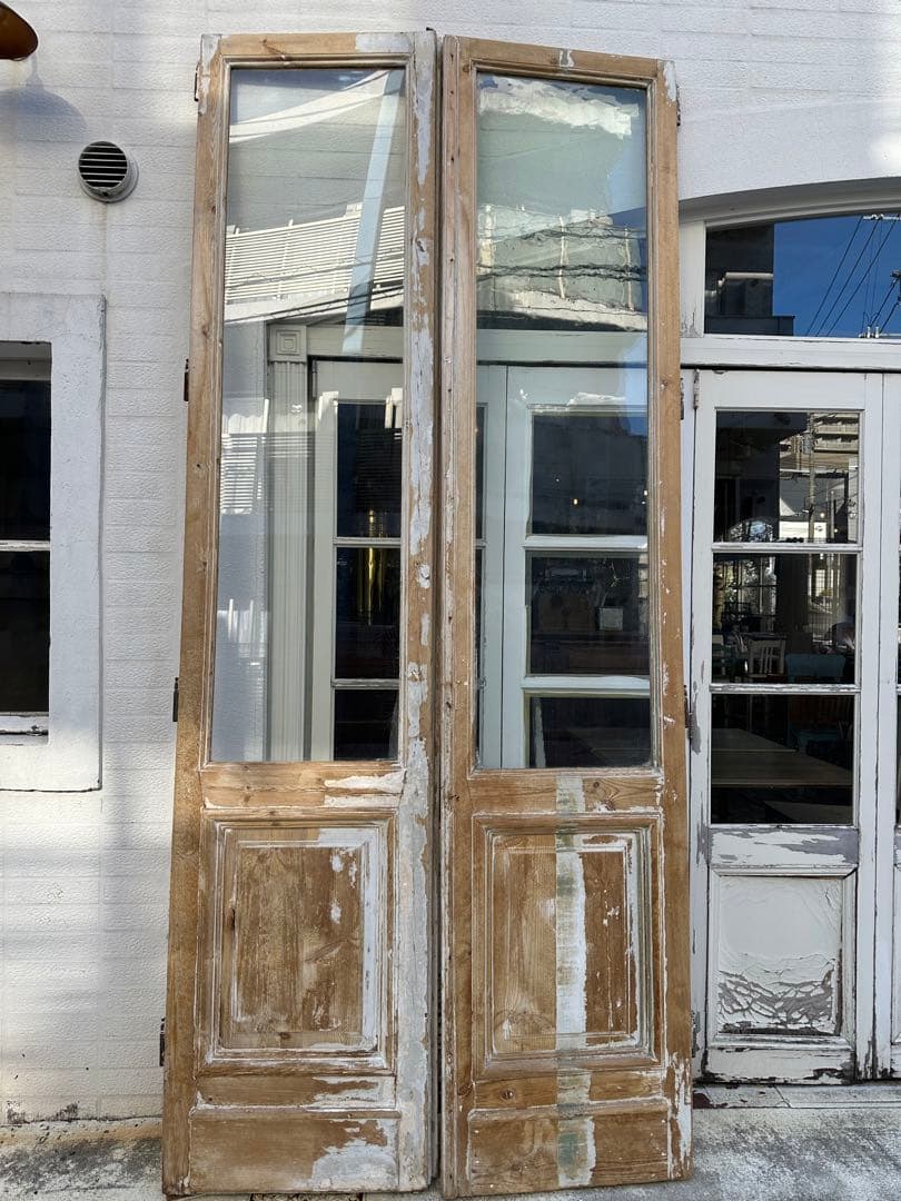 大型アンティーク　ドア2枚set　ヴィンテージ