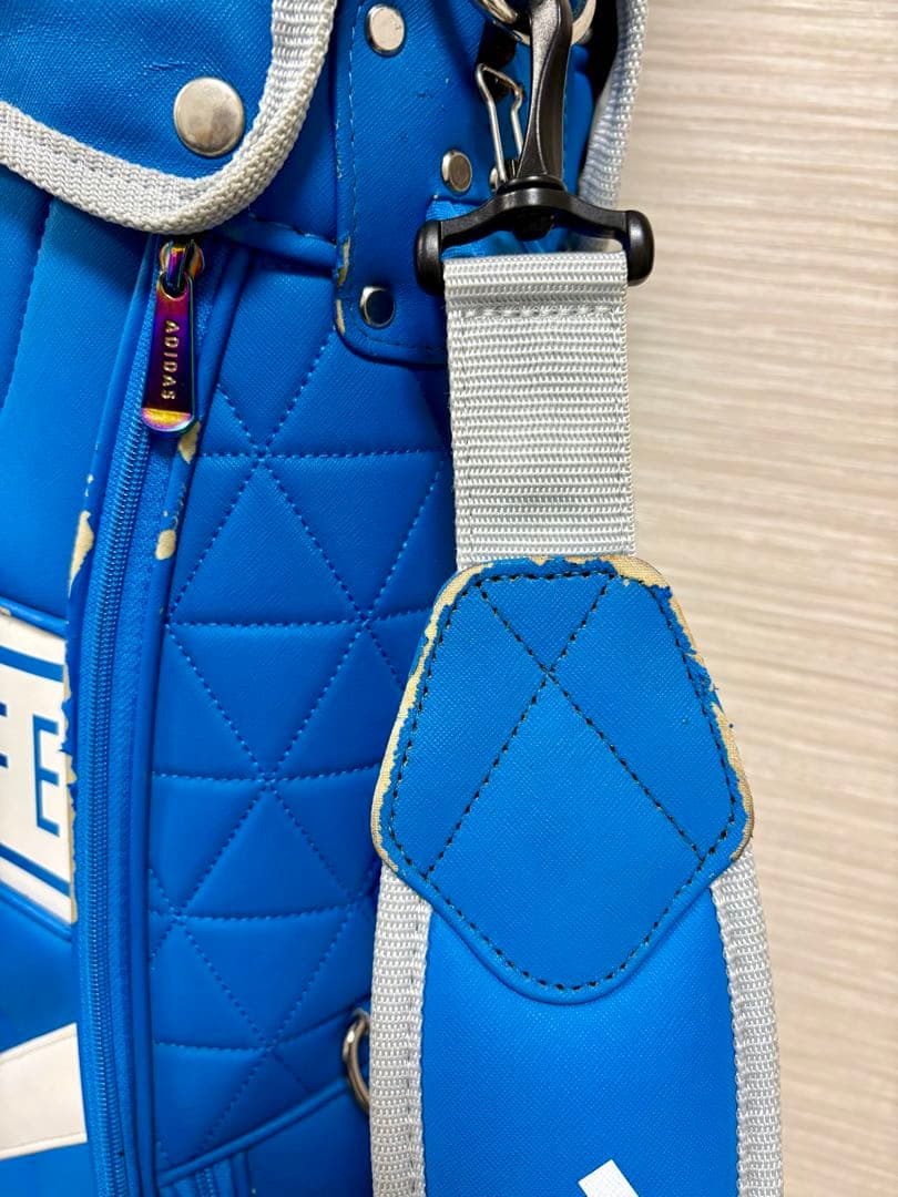 adidas Three Stripe Life キャディバッグ　青