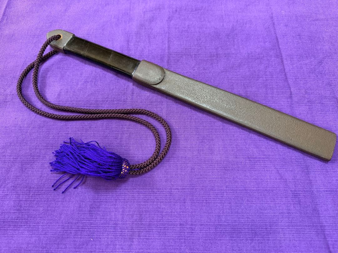 稽古具　鉄味良い手慣らし鉄扇　長尺（鉄鞭十手手裏剣手の内寸鉄護身具兜割り刀装具拵