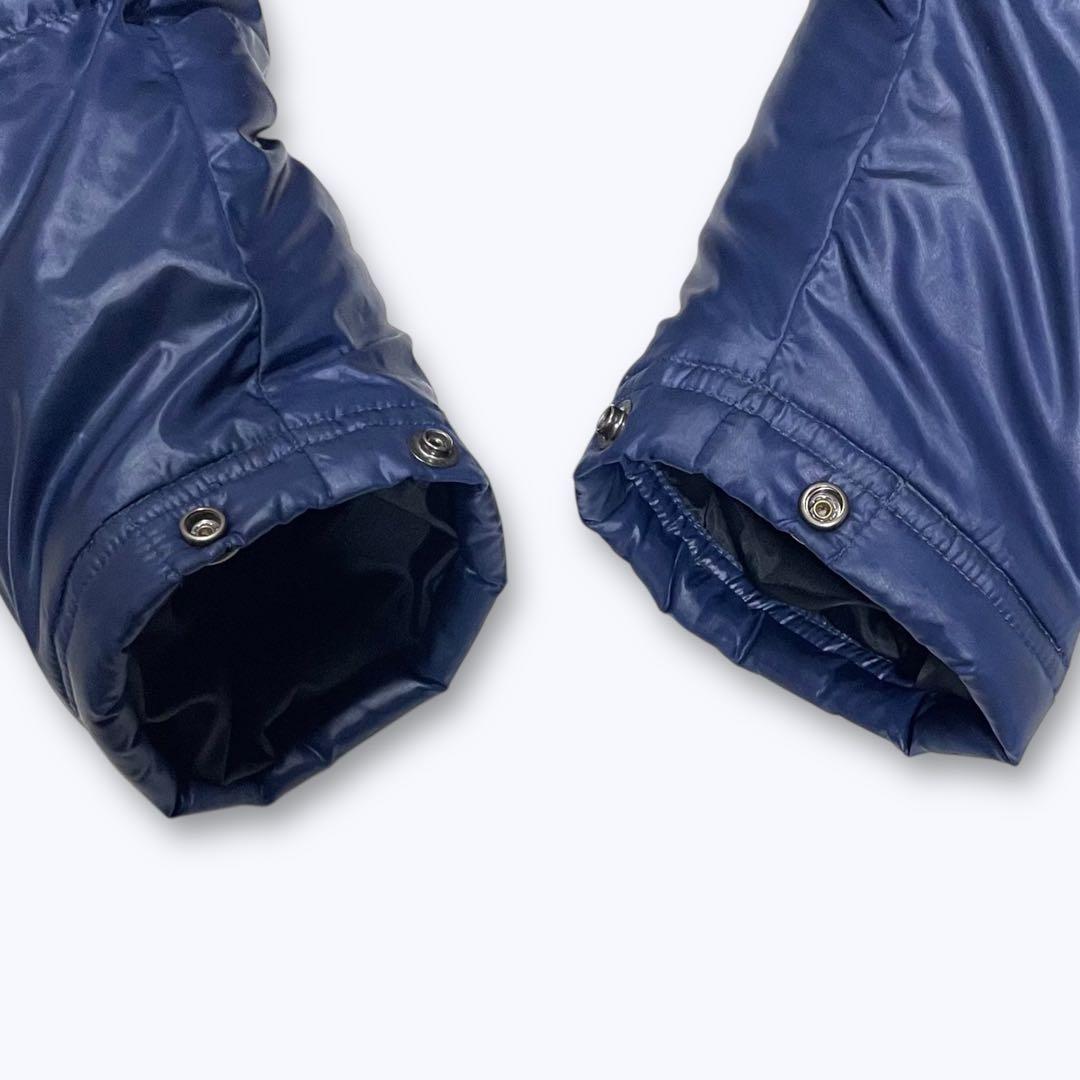 ディアドラ DIADORA ダウンコート ロング丈 L 紺 肉厚 ベンチコート