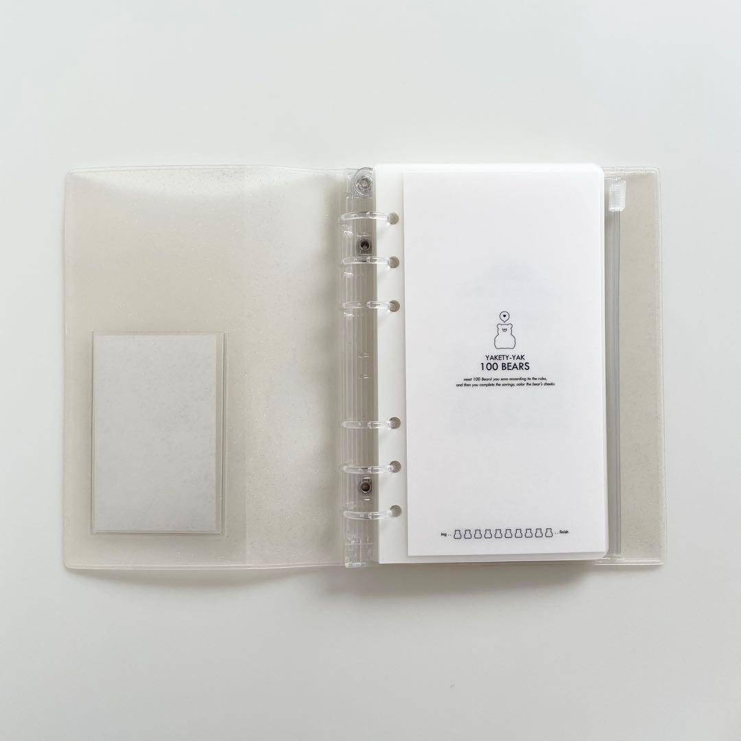 black.crabe05　韓国　貯金　貯蓄　バインダー　カバー　リフィル