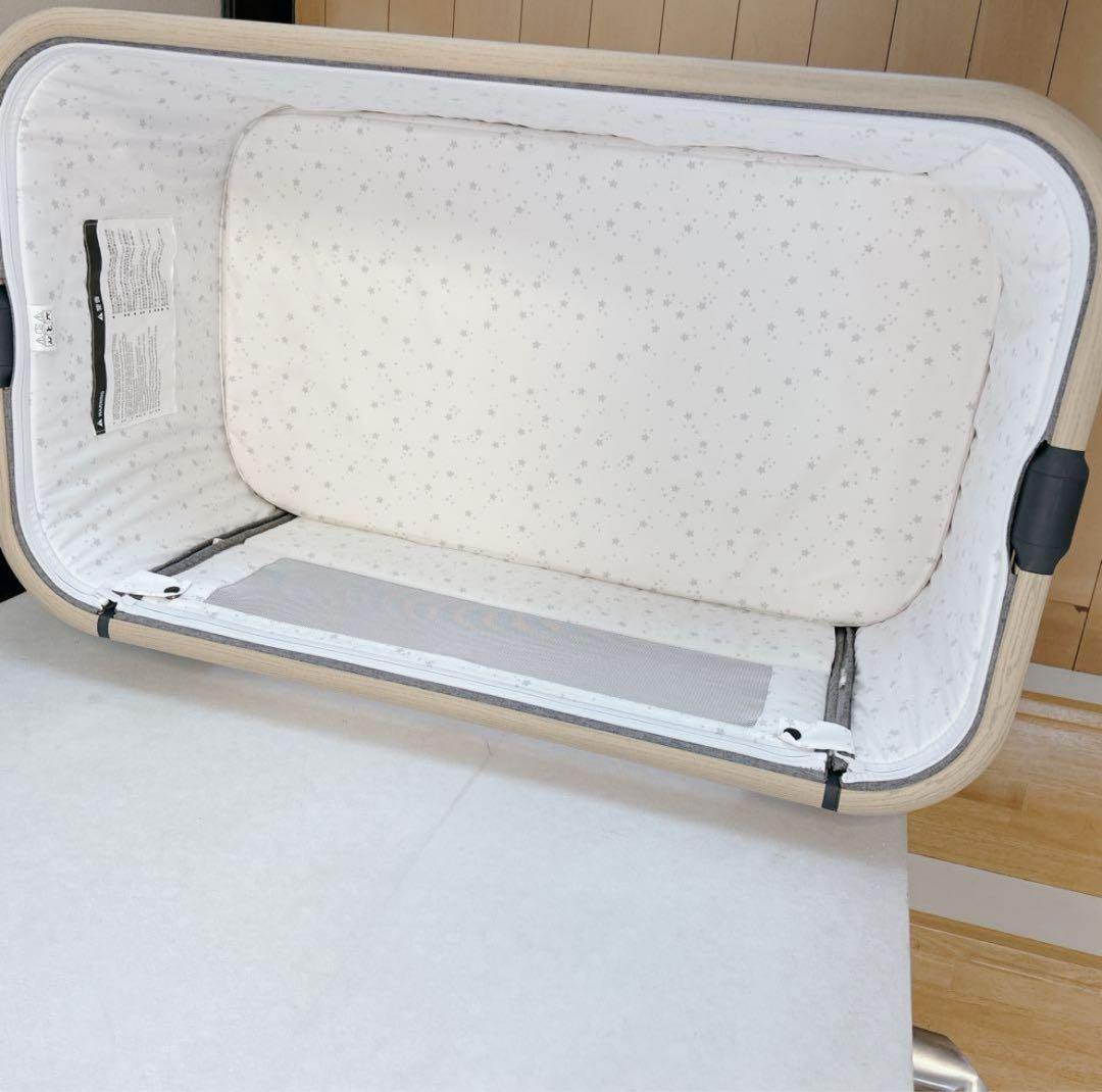 【美品】HZDMJベビーベッド 折りたたみ式 付属品完備 説明書 収納袋付き