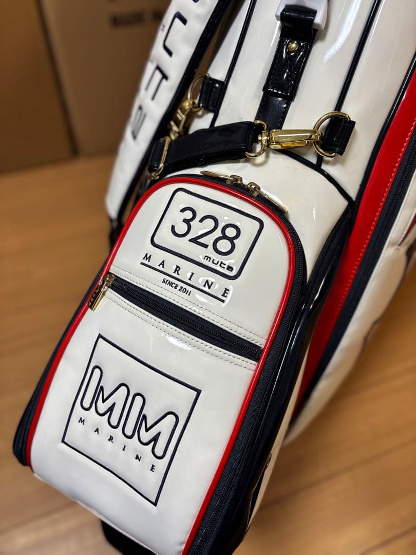 美品 muta MARINE ムータマリン エナメル スタンドキャディバッグ