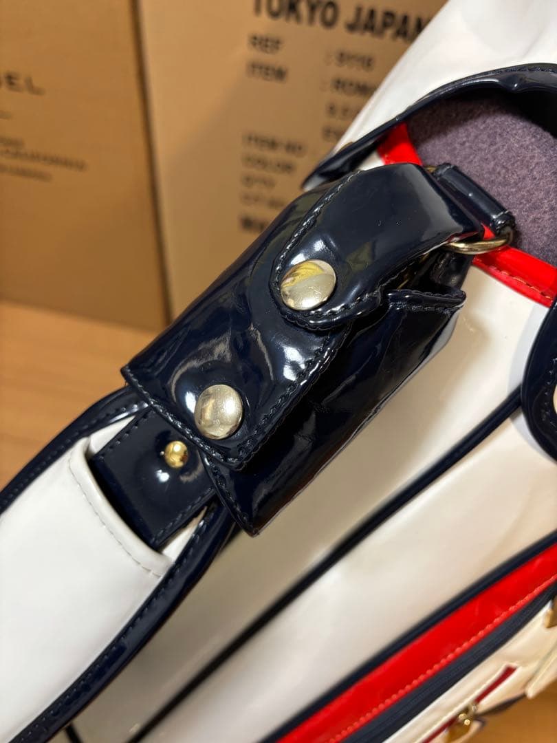 美品 muta MARINE ムータマリン エナメル スタンドキャディバッグ