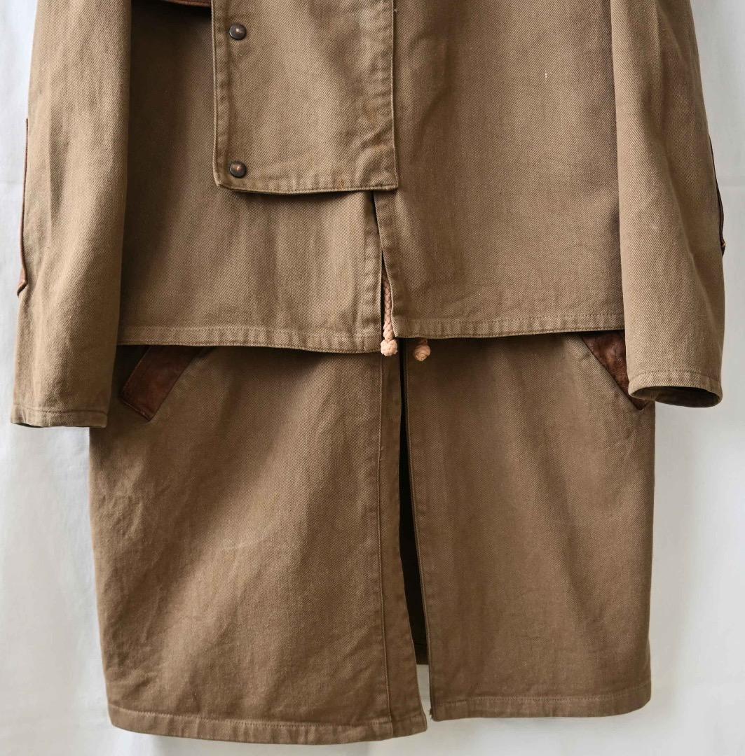 ninja964/スタンドカラー モーターサイクル ミリタリーレザーコート