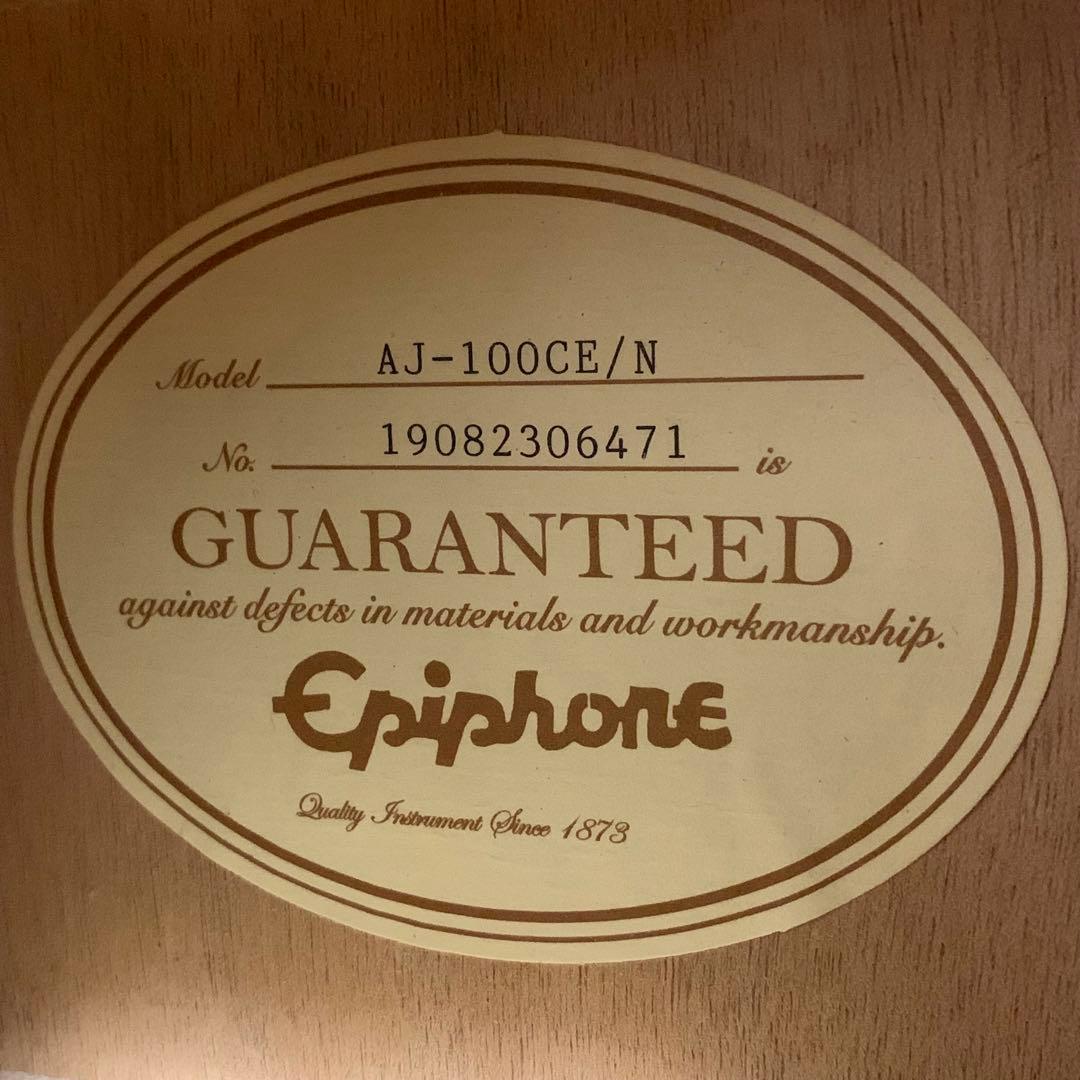 【極美品】Epiphone AJ-100CE エピフォン　エレアコ 2019年製