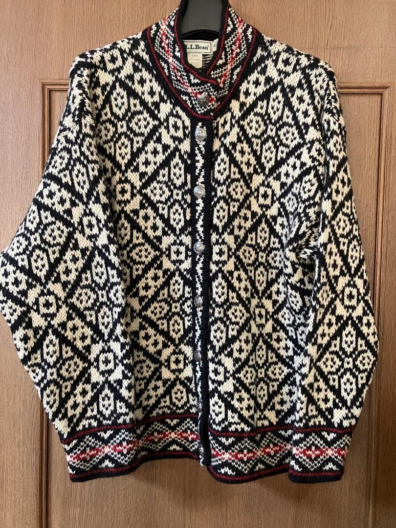 二宮こずえさん着用！エルエルビーン チロルニットカーディン ノルディック