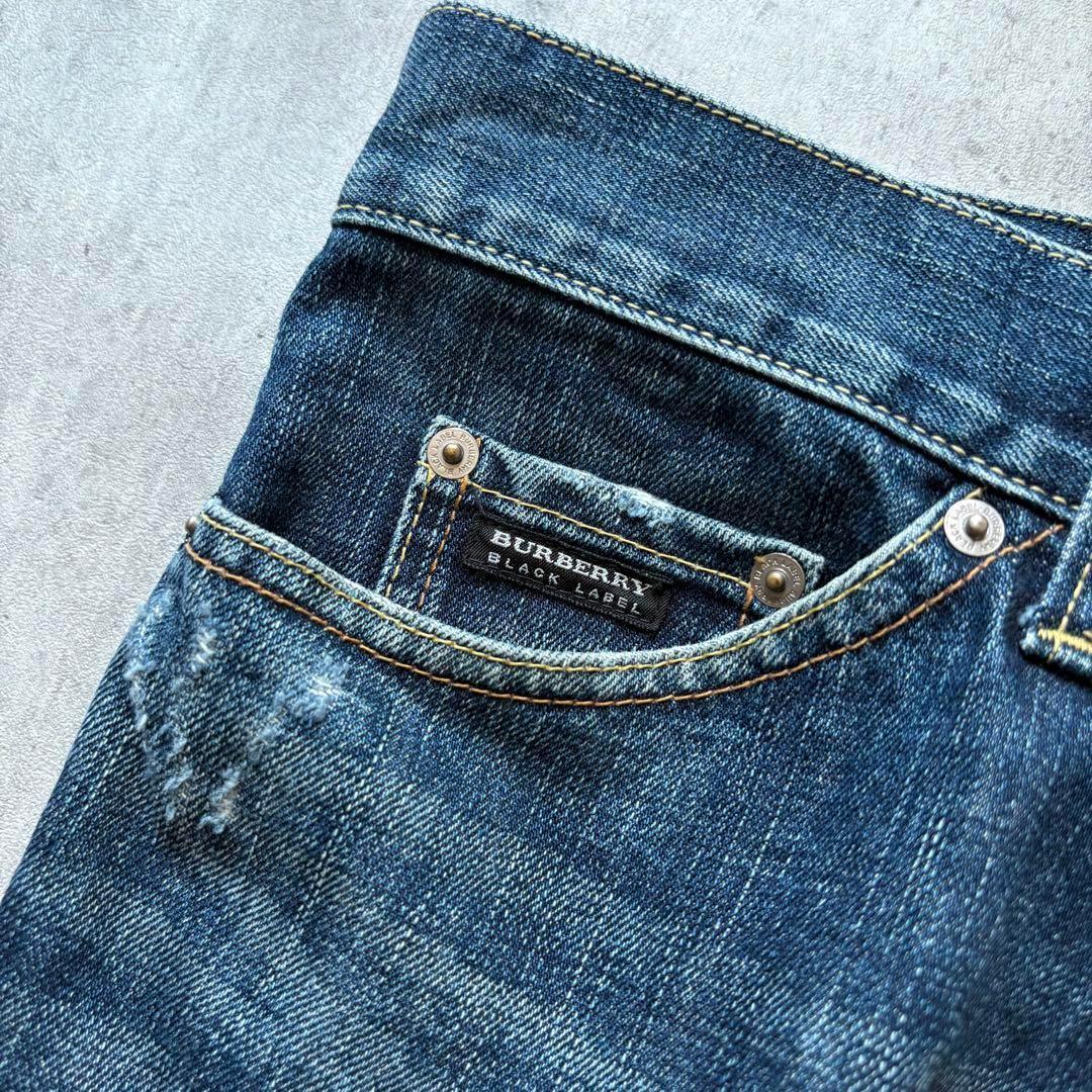 パンツ 00s BURBERRY BLACK LABEL flare jeans y2k