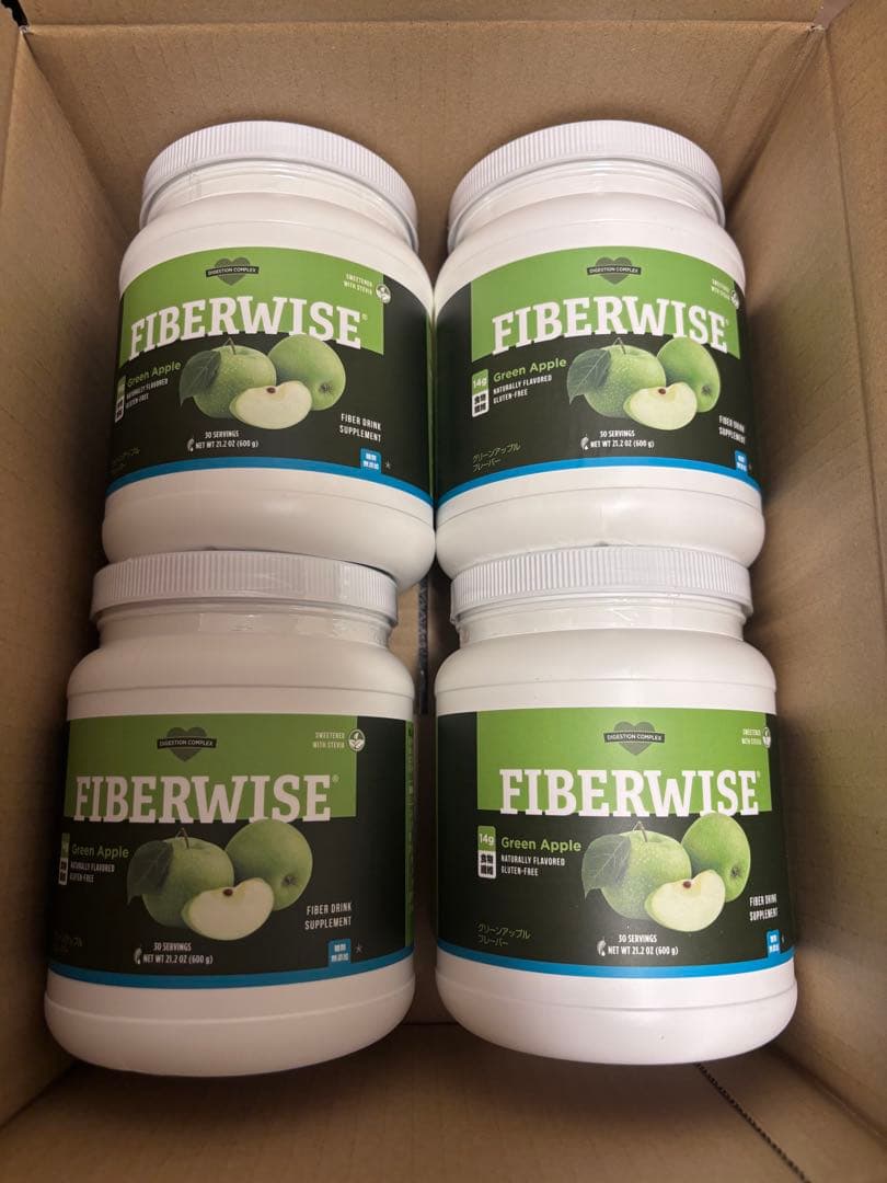 【新品】バラ売り可 ファイバーワイズ グリーンアップル 600g × 4