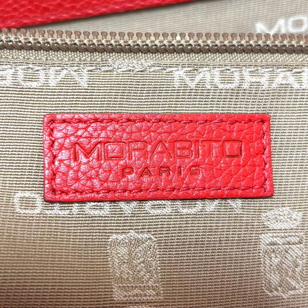 【美品】MORABITO モラビト　ミリー　ハンドバッグ　レッド