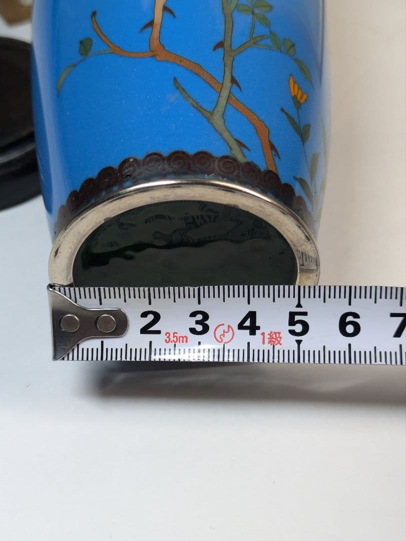 myday公式アカウント様　七宝花瓶　尾張七宝　花鳥　壺　骨董　七宝細工　古玩