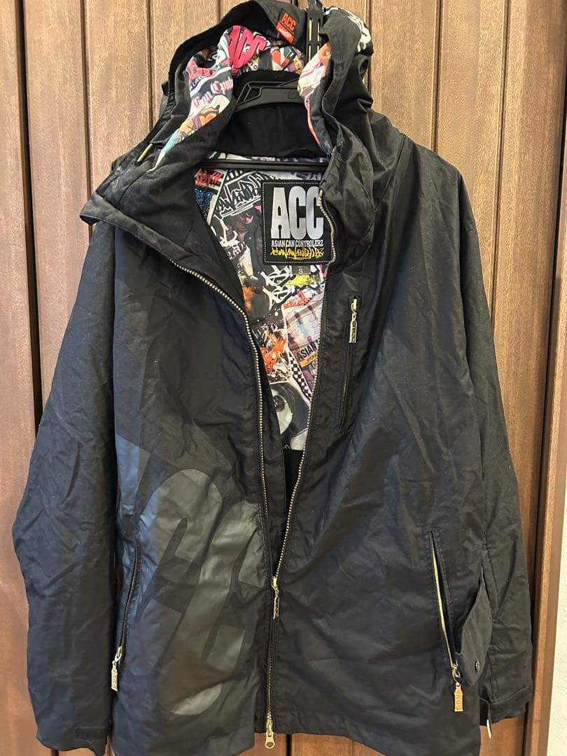 スノボウェア 上下セット メンズ ACC 黒 ピンク 派手 オシャレ