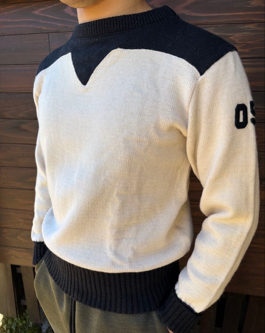 デッドストック 150着限定ラングリッツレザー ディーエン ウール セーター