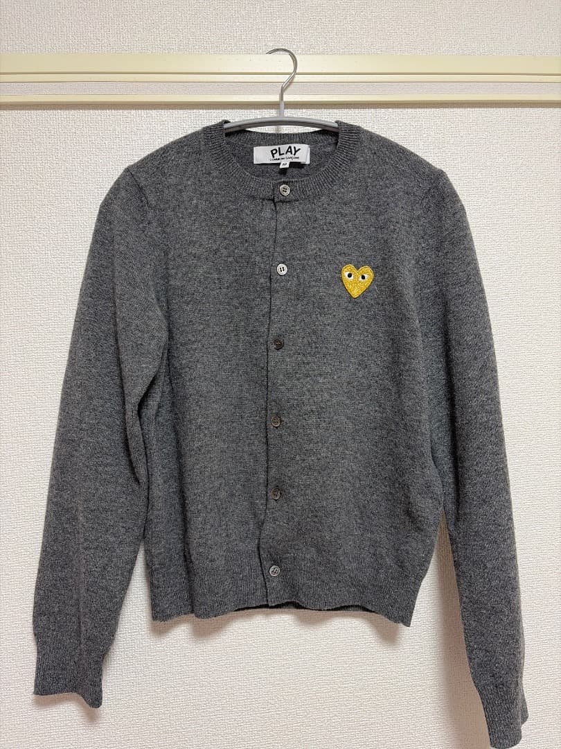 PLAY COMME des GARCONS グレー カーディガン M