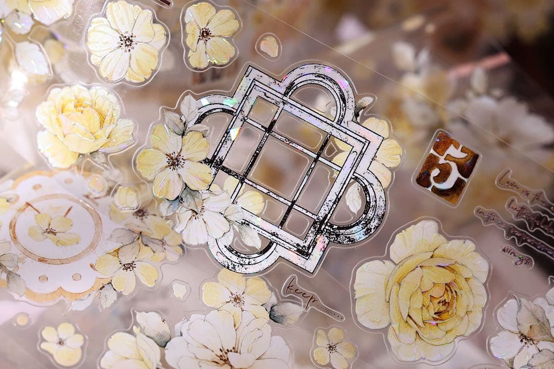 ⭐️SALE⭐️小白家文創《黄玫瑰》海外マスキングテープ マステ 【2744】