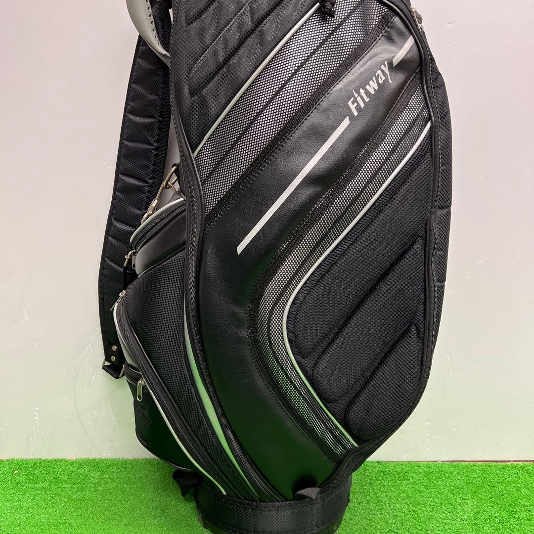 Fitway フィットウェイ　8インチ　ブラック　ゴルフバッグ　メンズ　中古品
