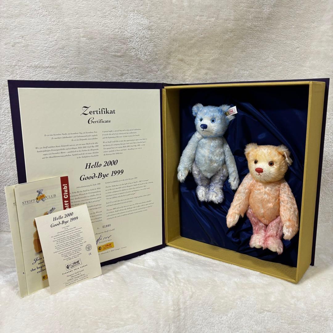 希少 シュタイフ ティディベア Hello 2000 Good-Bye 1999