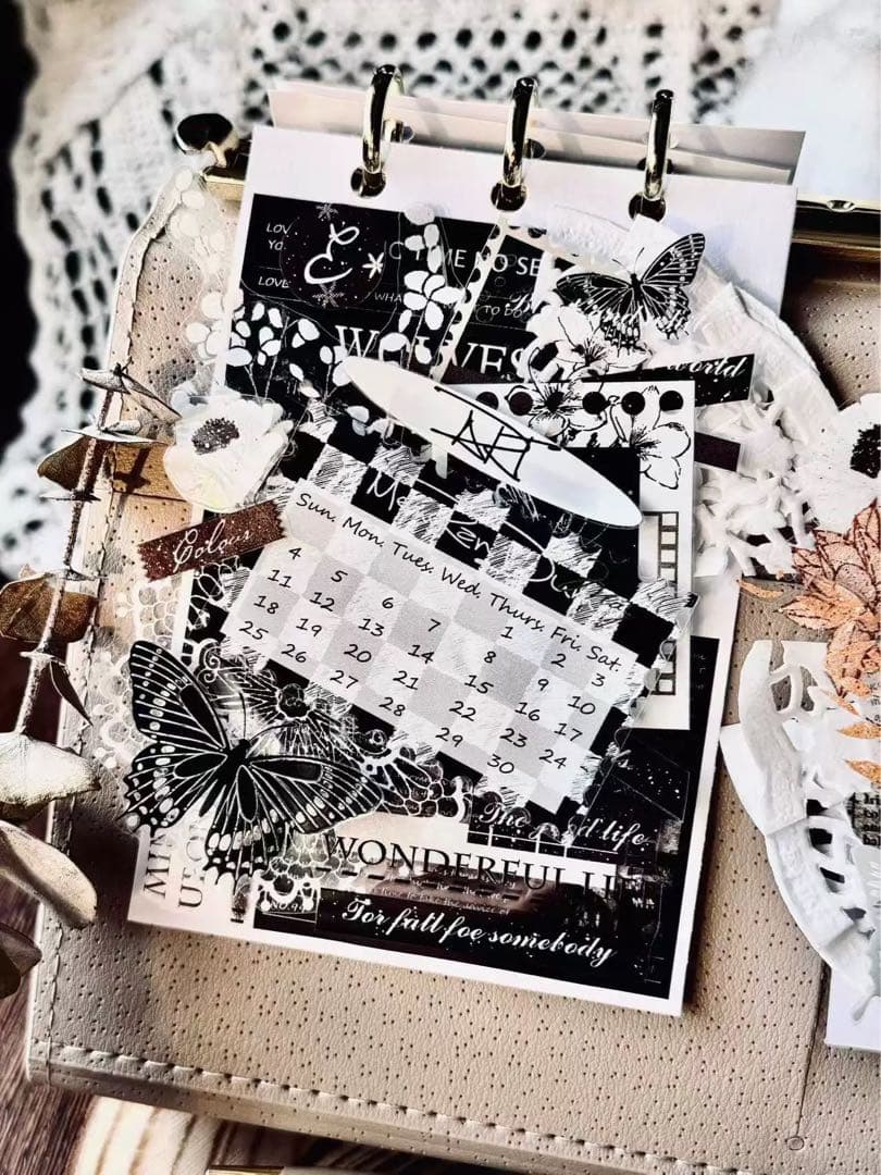 ⭐️SALE⭐️霖蓝汐原创手账《拼贴字条》海外マスキングテープ　マステ 【2243】