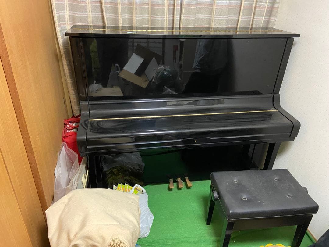 YAMAHA U3 アップライトピアノ 黒色 椅子付き