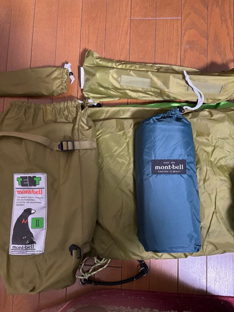 モンベル ムーンライトテント2 旧型　グリーン　新品グランドシート付き