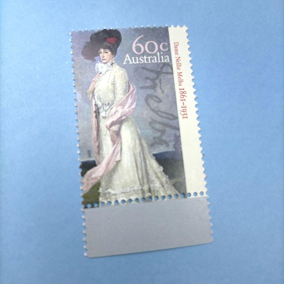 2730 外国切手 オーストラリア ネリー・メルバ生誕１５０年記念 単片2種